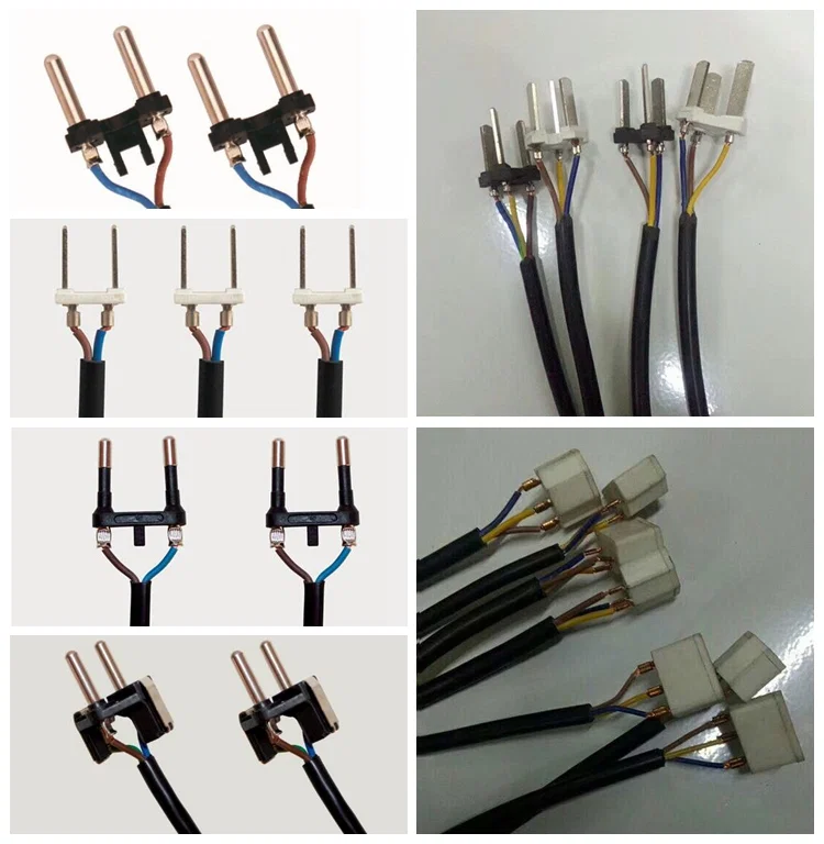 Mesin Pembuat Kord Kuasa Automatik Penuh AS, Mesin Pembuat Kabel Kord Kuasa Palam EU, Mesin Crimping Pemotong Kabel Kuasa 