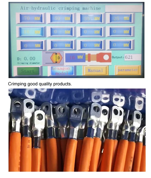 sample of Hydraulic Terminal Crimping Machine, 50t Terminal Crimping Machine, Cable Lugs Crimping Machine sampel Mesin Crimping Terminal Hidraulik, Mesin Crimping Terminal 50t, Mesin Crimping Kabel Lugs