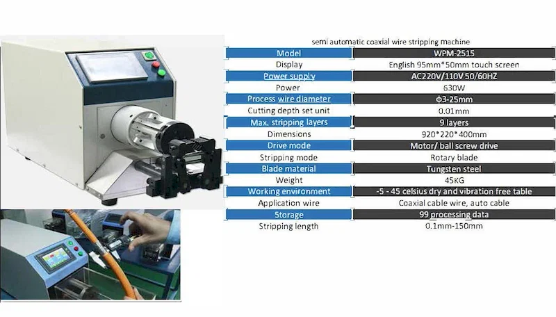 Coax Cable Stripper Machine, Coaxial Cable Stripping Machine, Coax Cable Stripping Machine