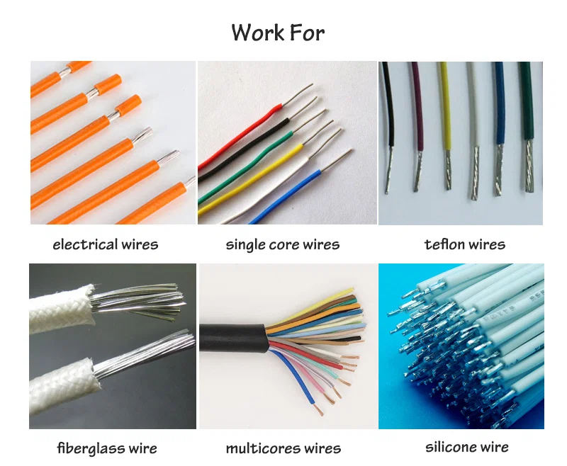 paparan samply Mesin Pelucutan Dawai Pneumatik, Peranti Pelucutan Kabel Dawai Berbilang Teras, Penari Jalur Kabel Wayar Manual Berbilang Teras