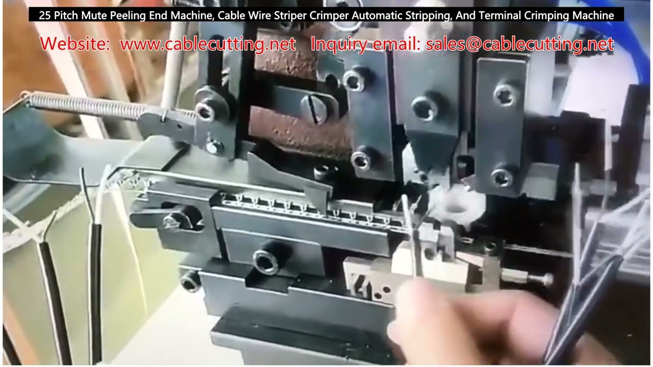 25-Pitch Mute Peeling End Machine, Automatic Cable Wire Stripper and Terminal Crimper