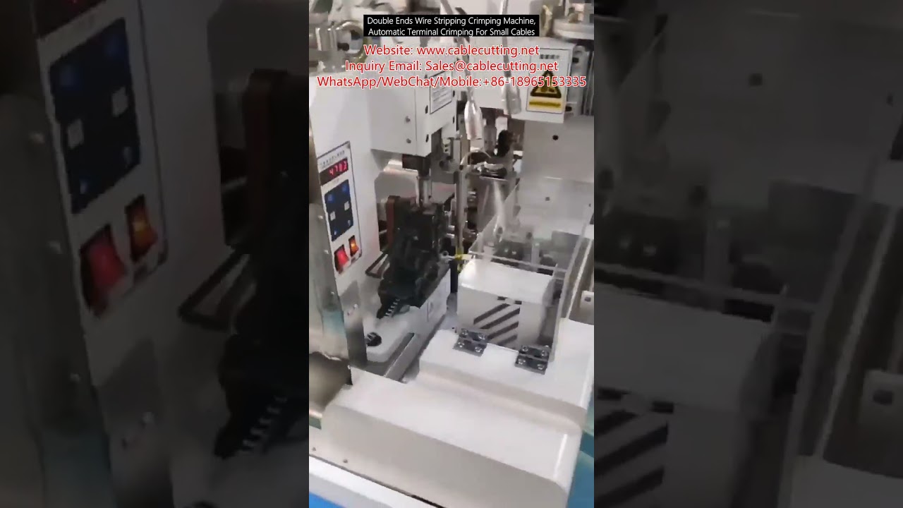 Double Ends Wire Stripping Crimping Machine, Automatic Terminal Crimping For Small Cables