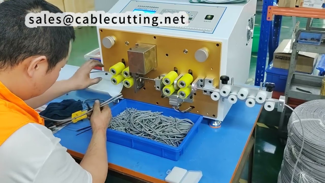 Large Gauge Wire Cutting Machine 125mm Front 96mm Rear Strip Setup