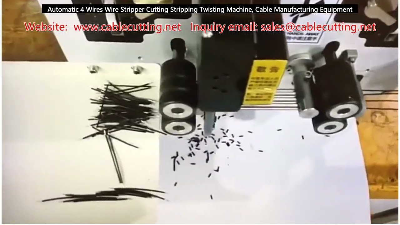Automatic 4-Wire Stripper Cutting Stripping Twisting Machine for Cable Manufacturing