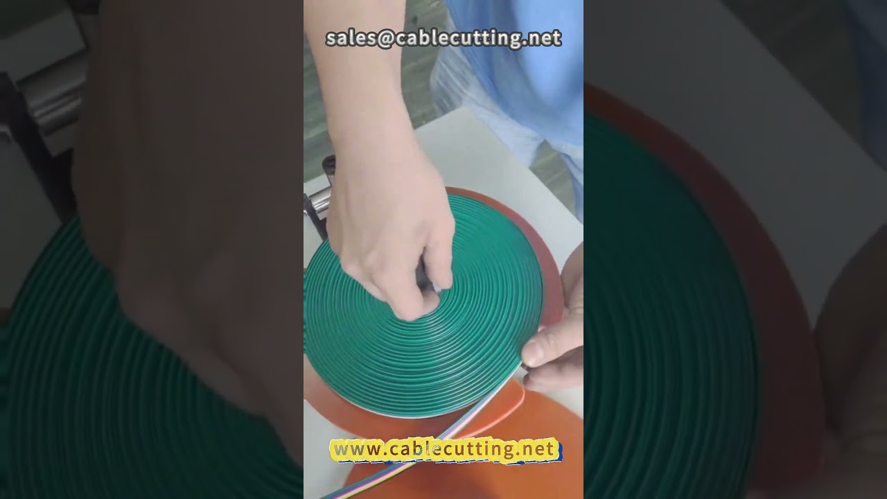 Flat wire, flat network cable, HDMI wire winding machine #wire processing #network cable #HDIM line