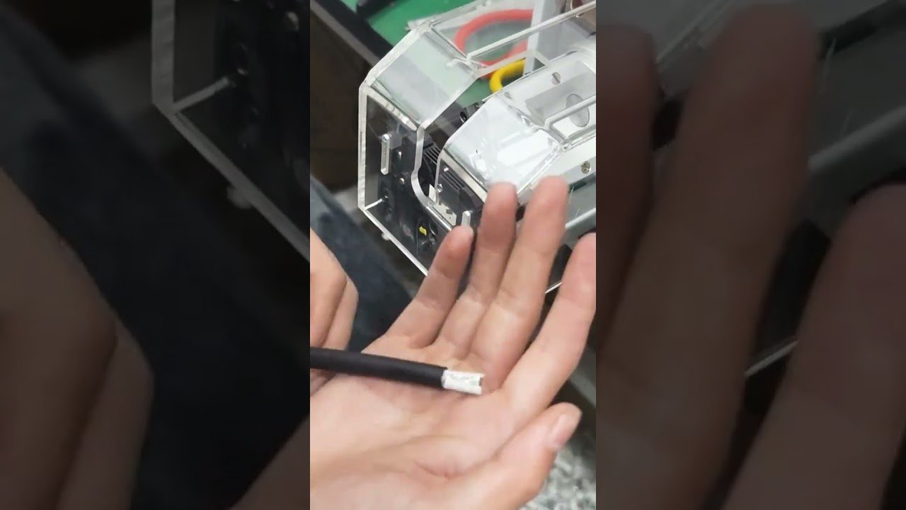 Semi Automatic Coaxial Rotary Wire Stripping Machine #factory #machine