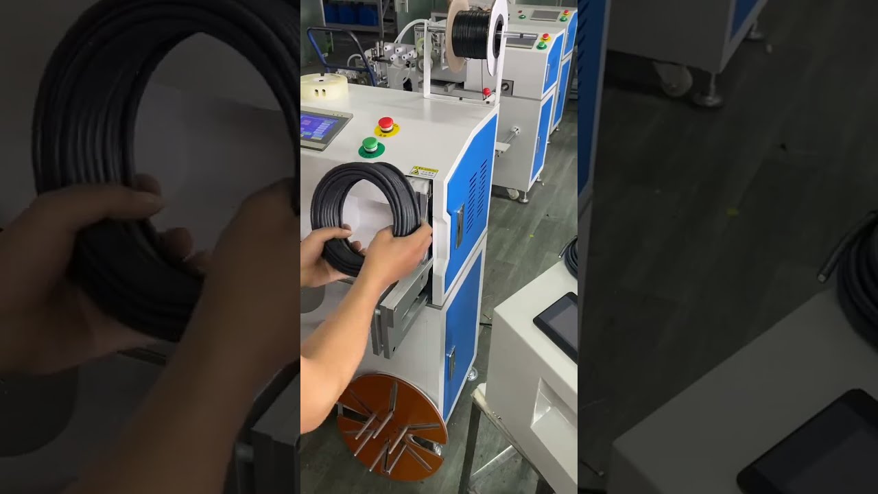 Mesin Penggulung & Pengikat Kabel Automatik dengan Pemeteran Tepat dan Traversing - #mesin