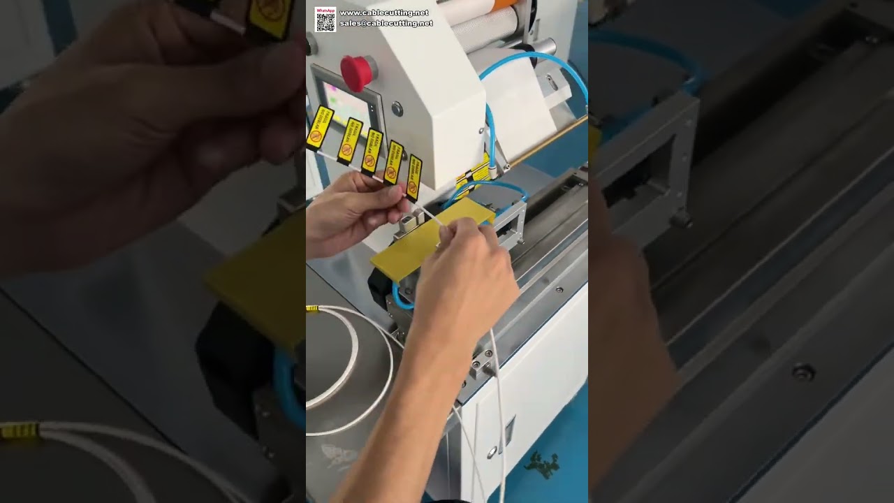 Mesin Pelabel Wayar Penting untuk Kilang | Sistem Aplikator Stiker Lipat Kabel Automatik