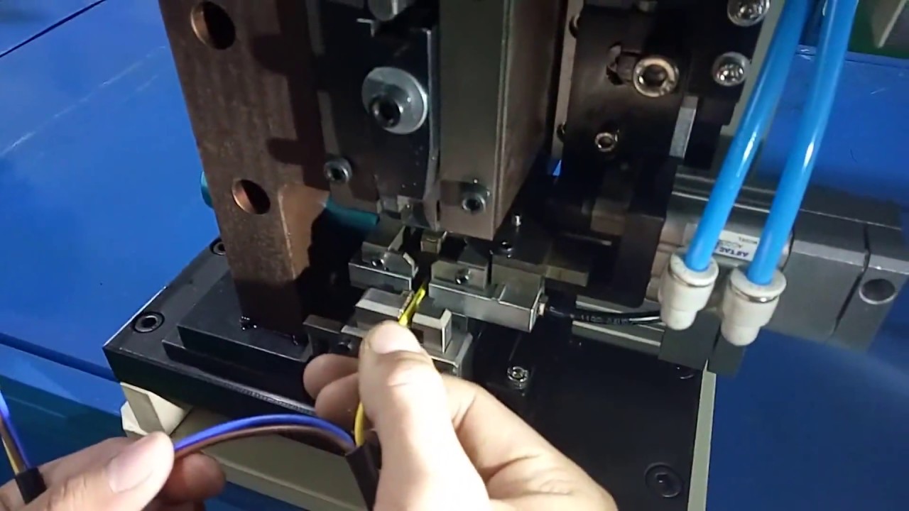 Mesin Pemotong Wayar & Crimping Terminal Suapan Hujung WPM-2008A2-E - Automasi Industri